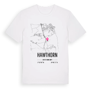 Hawthorn karta t-shirt – ekologisk bomull t-shirt från Pinshirt