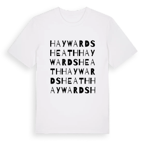 Haywards Heath ordlek t-shirt – ekologisk bomull t-shirt från Pinshirt