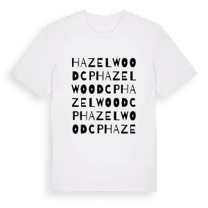 Hazelwood CP ordlek t-shirt – ekologisk bomull t-shirt från Pinshirt