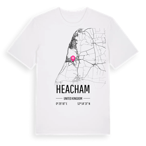 Heacham karta t-shirt – ekologisk bomull t-shirt från Pinshirt