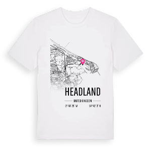Headland karta t-shirt – ekologisk bomull t-shirt från Pinshirt