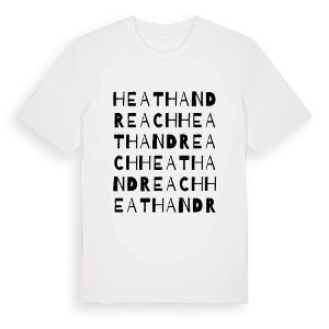 Heath and Reach ordlek t-shirt – ekologisk bomull t-shirt från Pinshirt