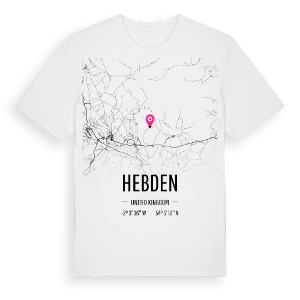 Hebden karta t-shirt – ekologisk bomull t-shirt från Pinshirt