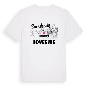 Någon i Hebden Royd älskar mig t-shirt – ekologisk bomull t-shirt från Pinshirt
