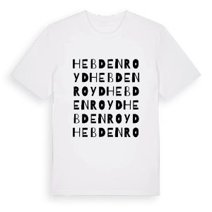 Hebden Royd ordlek t-shirt – ekologisk bomull t-shirt från Pinshirt