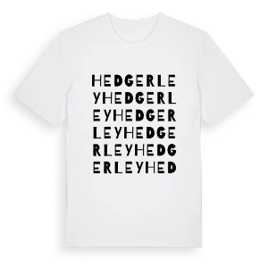 Hedgerley ordlek t-shirt – ekologisk bomull t-shirt från Pinshirt
