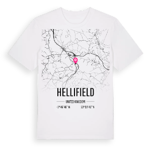 Hellifield karta t-shirt – ekologisk bomull t-shirt från Pinshirt