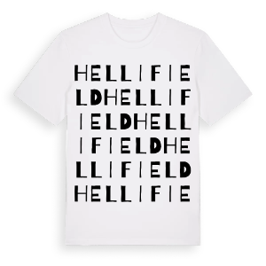 Hellifield ordlek t-shirt – ekologisk bomull t-shirt från Pinshirt