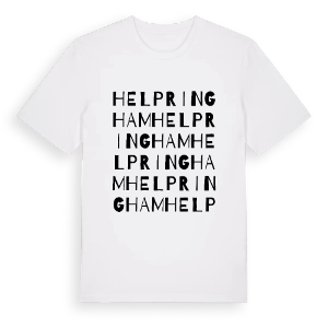 Helpringham ordlek t-shirt – ekologisk bomull t-shirt från Pinshirt