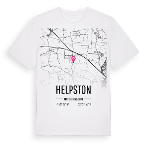 Helpston karta t-shirt – ekologisk bomull t-shirt från Pinshirt