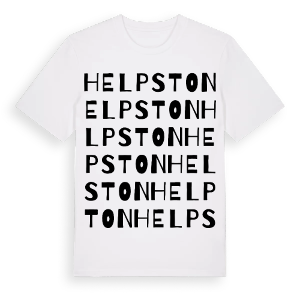Helpston ordlek t-shirt – ekologisk bomull t-shirt från Pinshirt