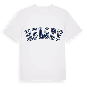 Helsby college t-shirt – ekologisk bomull t-shirt från Pinshirt