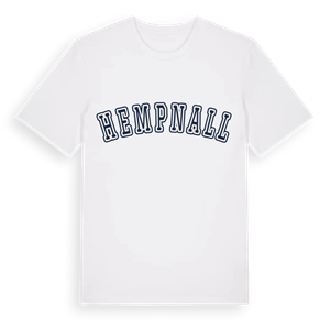 Hempnall college t-shirt – ekologisk bomull t-shirt från Pinshirt