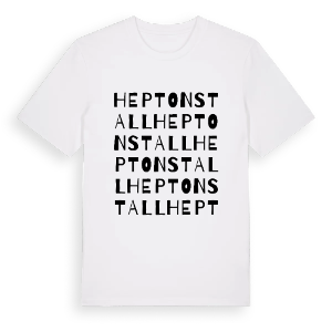 Heptonstall ordlek t-shirt – ekologisk bomull t-shirt från Pinshirt