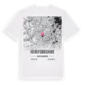 Herefordshire karta t-shirt