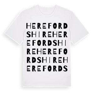 Herefordshire ordlek t-shirt – ekologisk bomull t-shirt från Pinshirt