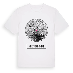 Hertfordshire t-shirt – ekologisk bomull t-shirt från Pinshirt