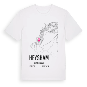 Heysham karta t-shirt – ekologisk bomull t-shirt från Pinshirt
