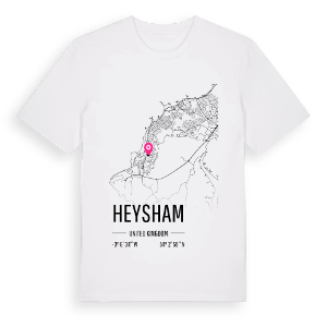 Heysham karta t-shirt – ekologisk bomull t-shirt från Pinshirt
