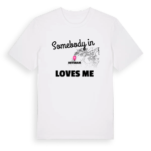 Någon i Heysham älskar mig t-shirt – ekologisk bomull t-shirt från Pinshirt