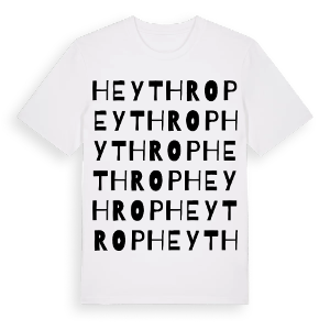 Heythrop ordlek t-shirt – ekologisk bomull t-shirt från Pinshirt