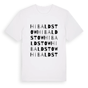 Hibaldstow ordlek t-shirt – ekologisk bomull t-shirt från Pinshirt
