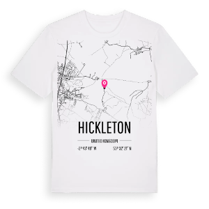 Hickleton karta t-shirt – ekologisk bomull t-shirt från Pinshirt