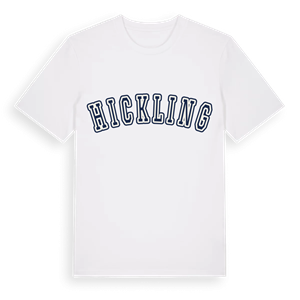Hickling college t-shirt – ekologisk bomull t-shirt från Pinshirt