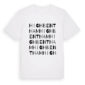 High Bentham ordlek t-shirt – ekologisk bomull t-shirt från Pinshirt