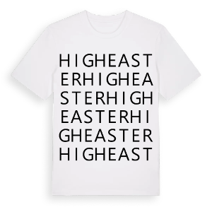 High Easter ordlek t-shirt – ekologisk bomull t-shirt från Pinshirt