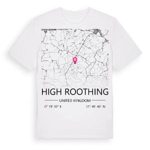 High Roothing karta t-shirt – ekologisk bomull t-shirt från Pinshirt