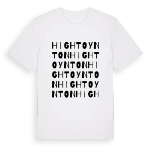 High Toynton ordlek t-shirt – ekologisk bomull t-shirt från Pinshirt