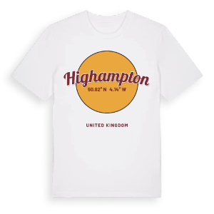 Highampton cirkel t-shirt – ekologisk bomull t-shirt från Pinshirt