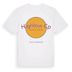 Highlow CP cirkel t-shirt – ekologisk bomull t-shirt från Pinshirt