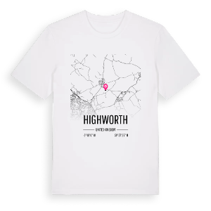 Highworth karta t-shirt – ekologisk bomull t-shirt från Pinshirt