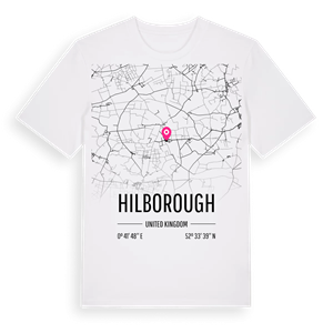 Hilborough karta t-shirt – ekologisk bomull t-shirt från Pinshirt