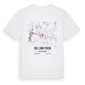 Hill and Moor karta t-shirt – ekologisk bomull t-shirt från Pinshirt