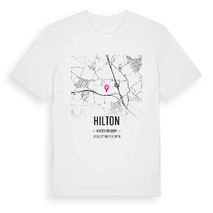 Hilton karta t-shirt – ekologisk bomull t-shirt från Pinshirt