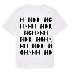 Hindringham ordlek t-shirt – ekologisk bomull t-shirt från Pinshirt