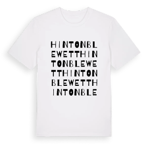 Hinton Blewett ordlek t-shirt – ekologisk bomull t-shirt från Pinshirt