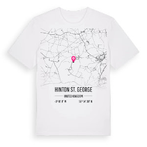 Hinton St. George karta t-shirt – ekologisk bomull t-shirt från Pinshirt