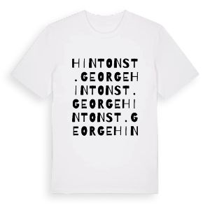 Hinton St. George ordlek t-shirt – ekologisk bomull t-shirt från Pinshirt