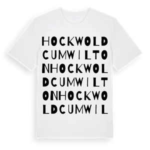 Hockwold cum Wilton ordlek t-shirt – ekologisk bomull t-shirt från Pinshirt