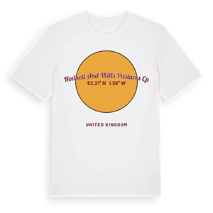 Hodnell and Wills Pastures CP cirkel t-shirt – ekologisk bomull t-shirt från Pinshirt
