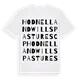 Hodnell and Wills Pastures CP ordlek t-shirt