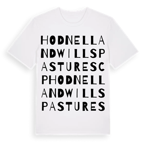 Hodnell and Wills Pastures CP ordlek t-shirt – ekologisk bomull t-shirt från Pinshirt