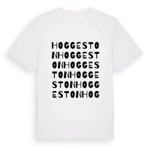 Hoggeston ordlek t-shirt – ekologisk bomull t-shirt från Pinshirt