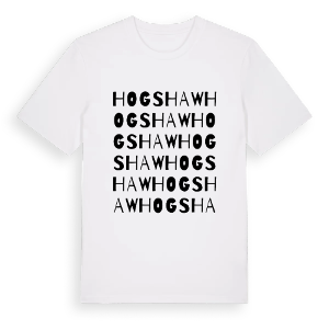 Hogshaw ordlek t-shirt – ekologisk bomull t-shirt från Pinshirt