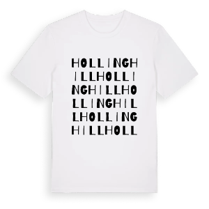 Hollinghill ordlek t-shirt – ekologisk bomull t-shirt från Pinshirt