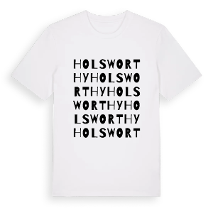 Holsworthy ordlek t-shirt – ekologisk bomull t-shirt från Pinshirt